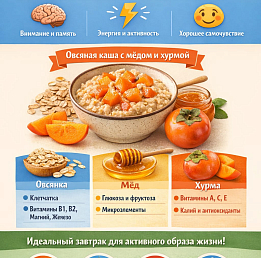 ЦОР: «Овсяная каша с мёдом и хурмой»